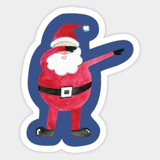 Dabbing Santa Claus watercolor Sticker